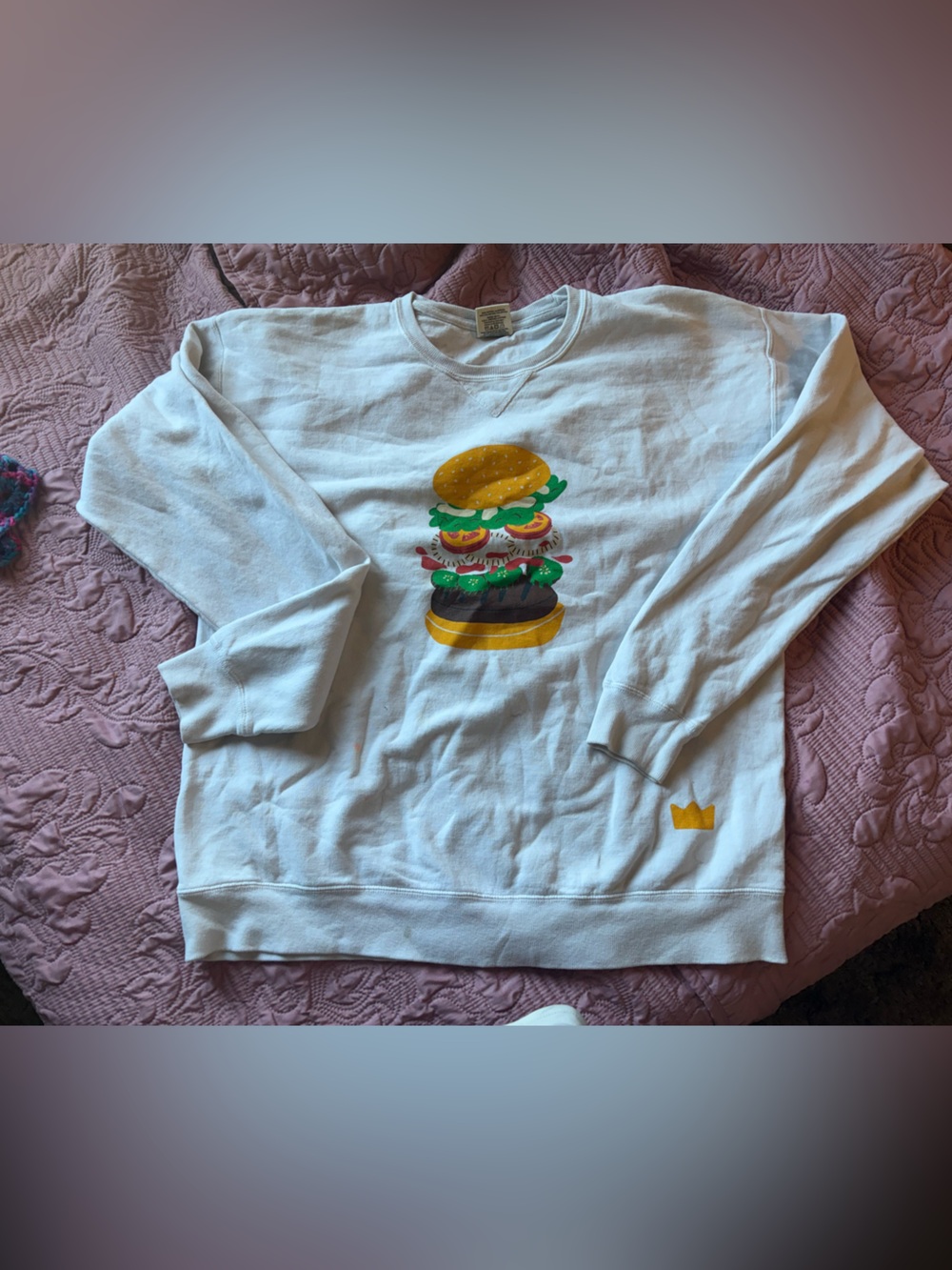 White Burger King Graphic Sweatshirt